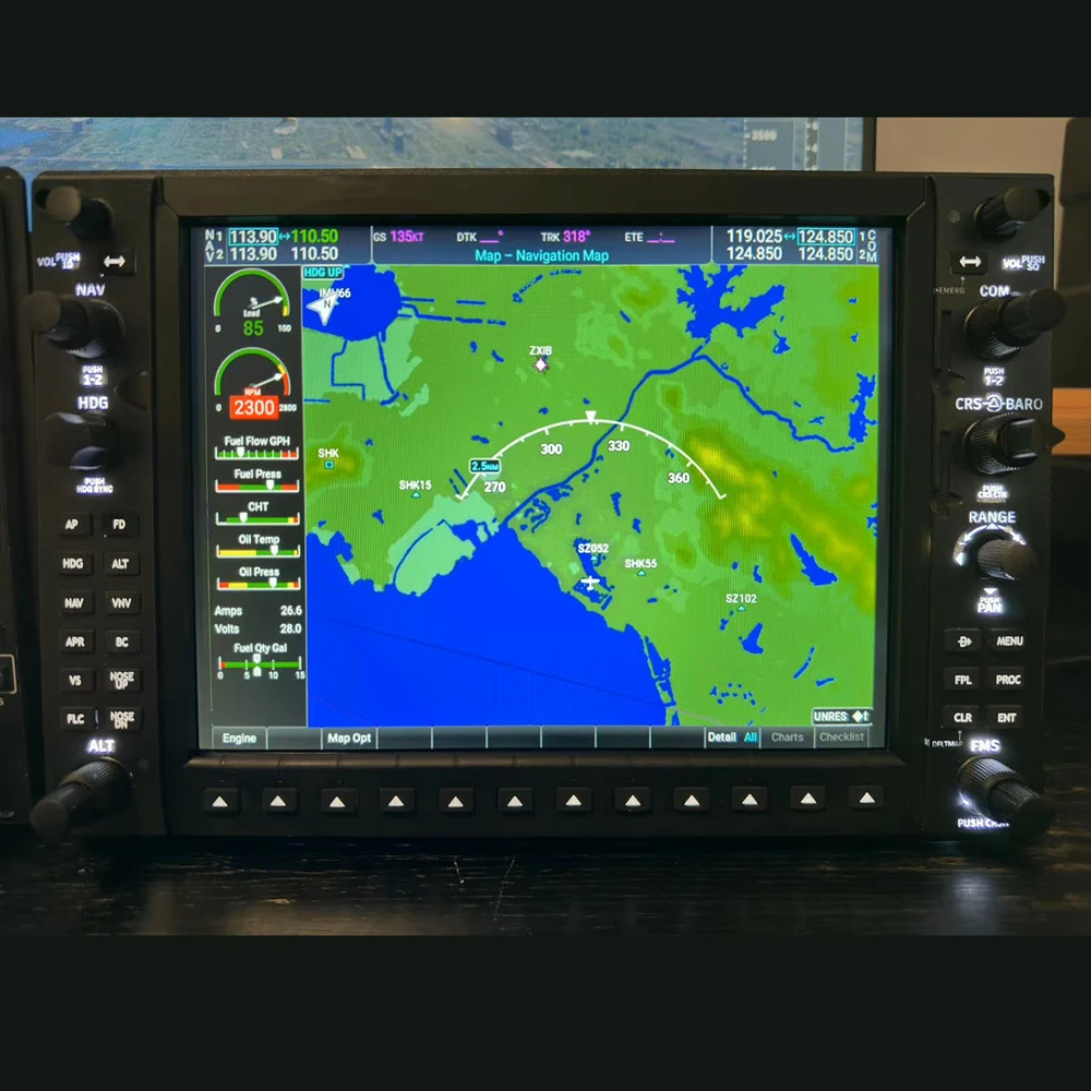 G1000 flight simulator display · 飞行训练模拟器