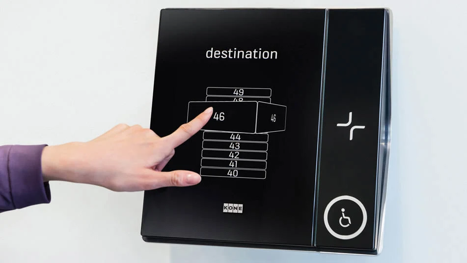 KONE destination control panel · 电梯交互面板